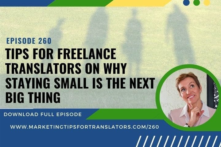 Learn some tips for freelance translators on why staying small is the next big thing